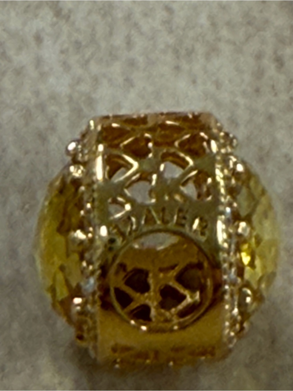 Pandora Gold Yellow Crystal Halo charm new no box - Picture 3 of 3